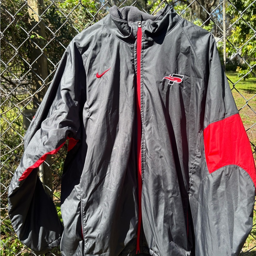 Nike Men's Black and Red Florida Southeastern Jacket